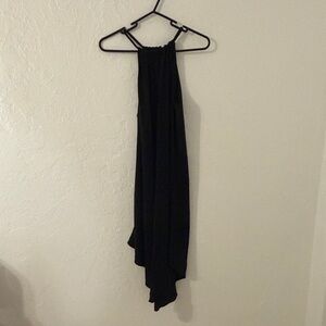 Chic Asymmetrical Black Dress